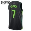 Camiseta Niños Boston Celtics Jaylen Brown 2024-25 Nike City Edition Negro Swingman
